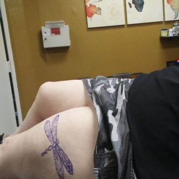 Az Tattoo Asylum - The start of my dragonfly tattoo ... Design by Skittles, inked by K-Ta!! - Tattoo Near Me - Phoenix , Arizona