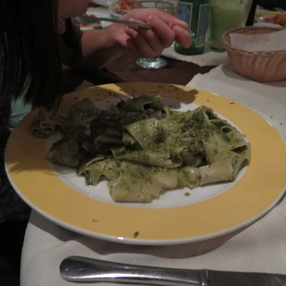 Casa Sofia - Ribbon pasta with pesto - very tasty homemade pasta. - Italian Near Me - Playa del Carmen, ROO Casa Sofia - Ribbon pasta with pesto - very tasty homemade pasta. - Italian Near Me - Playa del Carmen, ROO