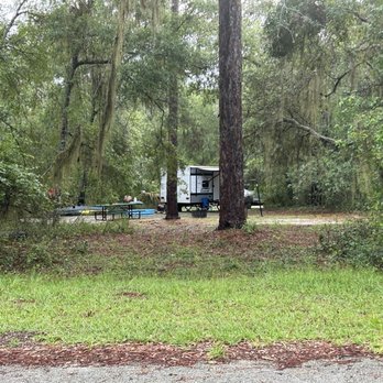 Clearwater Lake Recreation Area - View of our campsite from the access road to sanitization. - Parks Near Me - Paisley, Florida Clearwater Lake Recreation Area - View of our campsite from the access road to sanitization. - Parks Near Me - Paisley, Florida