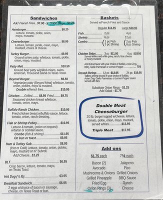 Menu photo 5 Mel's Blueplate Express Galveston, TX