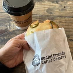 Duval Coffee Company - Jalapeño kolache and black eye coffee