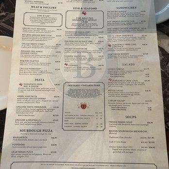 Bistro Boudin - Menu - Bakeries Near Me - San Francisco, California