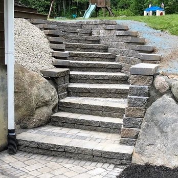 Frasca Landscaping - the steps leading up to the house - Landscaping Near Me - Marshfield, Massachusetts