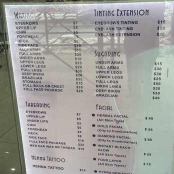 Perfect Brows - Price Menu as of Feb 2021 - Threading Services Near Me - New York, New York Perfect Brows - Price Menu as of Feb 2021 - Threading Services Near Me - New York, New York