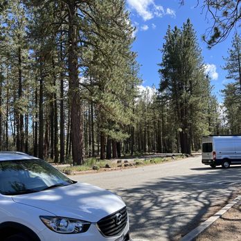 Subway Cave & Lava Tubes - Plenty of space in the parking lot on a Friday afternoon in June - Parks Near Me - Hat Creek, California