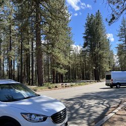 Subway Cave & Lava Tubes - Plenty of space in the parking lot on a Friday afternoon in June