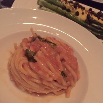 Scarpetta - Spaghetti--just fresh pasta, tomato, and basil, but remarkably delicious - Italian Near Me - Las Vegas, Nevada Scarpetta - Spaghetti--just fresh pasta, tomato, and basil, but remarkably delicious - Italian Near Me - Las Vegas, Nevada
