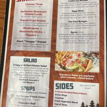 Timber Charlies - Menu - American Near Me - Newberry, Michigan Timber Charlies - Menu - American Near Me - Newberry, Michigan