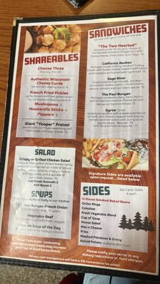 Menu photo 1 Timber Charlies Newberry, MI