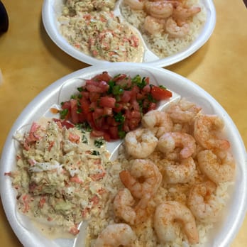 Mr Shrimp - Steamed shrimp with Cajun seasoning over a bed of rice. Sides include: coleslaw, pico de gallo, and macaroni salad. Flavors weren't there. - Seafood Near Me - Lake Worth, Florida Mr Shrimp - Steamed shrimp with Cajun seasoning over a bed of rice. Sides include: coleslaw, pico de gallo, and macaroni salad. Flavors weren't there. - Seafood Near Me - Lake Worth, Florida