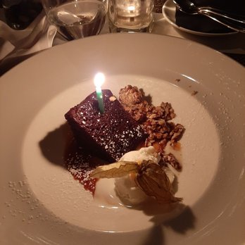 Glo Restaurant & Lounge - Birthday special dessert, sticky toffee cake - Lounges Near Me - Victoria, British Columbia Glo Restaurant & Lounge - Birthday special dessert, sticky toffee cake - Lounges Near Me - Victoria, British Columbia