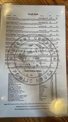 Menu photo 1 Present Company Public House Washington, DC, DC Menu photo 1 Present Company Public House Washington, DC, DC