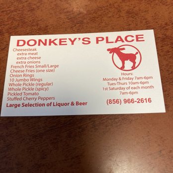 Donkey's Place - Menu - Cheesesteaks Near Me - Camden, New Jersey