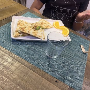 Green Zebra Cafe - Kids quesadilla- replaced the chicken with avocado and tomato! - Juice Bars & Smoothies Near Me - Sarasota, Florida Green Zebra Cafe - Kids quesadilla- replaced the chicken with avocado and tomato! - Juice Bars & Smoothies Near Me - Sarasota, Florida