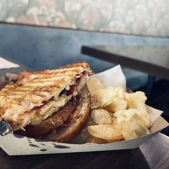 Raleigh Cheesy - The Clark: Cheddar, apples, and dijon on sourdough--plus bacon. - Cheese Shops Near Me - Raleigh, North Carolina