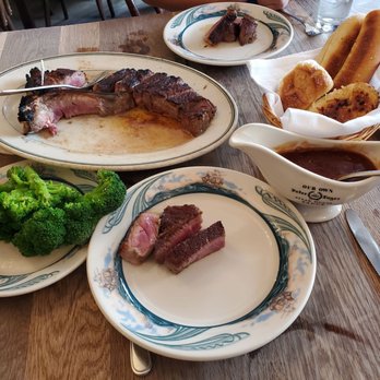 Peter Luger - Steak for 2 with brocolli. - Steakhouses Near Me - Brooklyn, New York