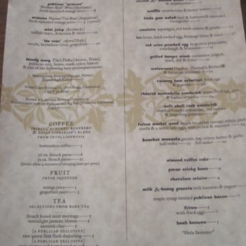 The Publican - Brunch Menu (6/11) - New American Near Me - Chicago, Illinois The Publican - Brunch Menu (6/11) - New American Near Me - Chicago, Illinois