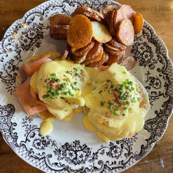 Vault & Cellar - Eggs Benedict with salmon - Diners Near Me - Middletown, Virginia
