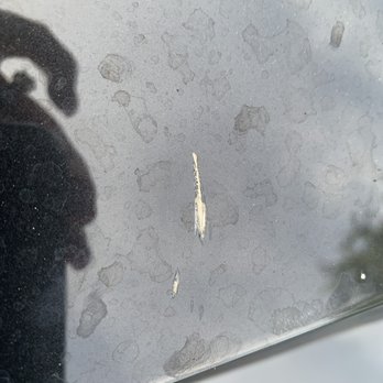 Safelite AutoGlass - The huge scratch and dent where something was dropped on it. - Auto Glass Services Near Me Safelite AutoGlass - The huge scratch and dent where something was dropped on it. - Auto Glass Services Near Me
