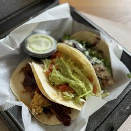 Backyard, California, and Cuban tacos (from left to right) Backyard, California, and Cuban tacos (from left to right)
