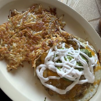 Luna’s Cafe - Huevos rancheros with chile verde - Burgers Near Me - Santa Barbara, California Luna’s Cafe - Huevos rancheros with chile verde - Burgers Near Me - Santa Barbara, California
