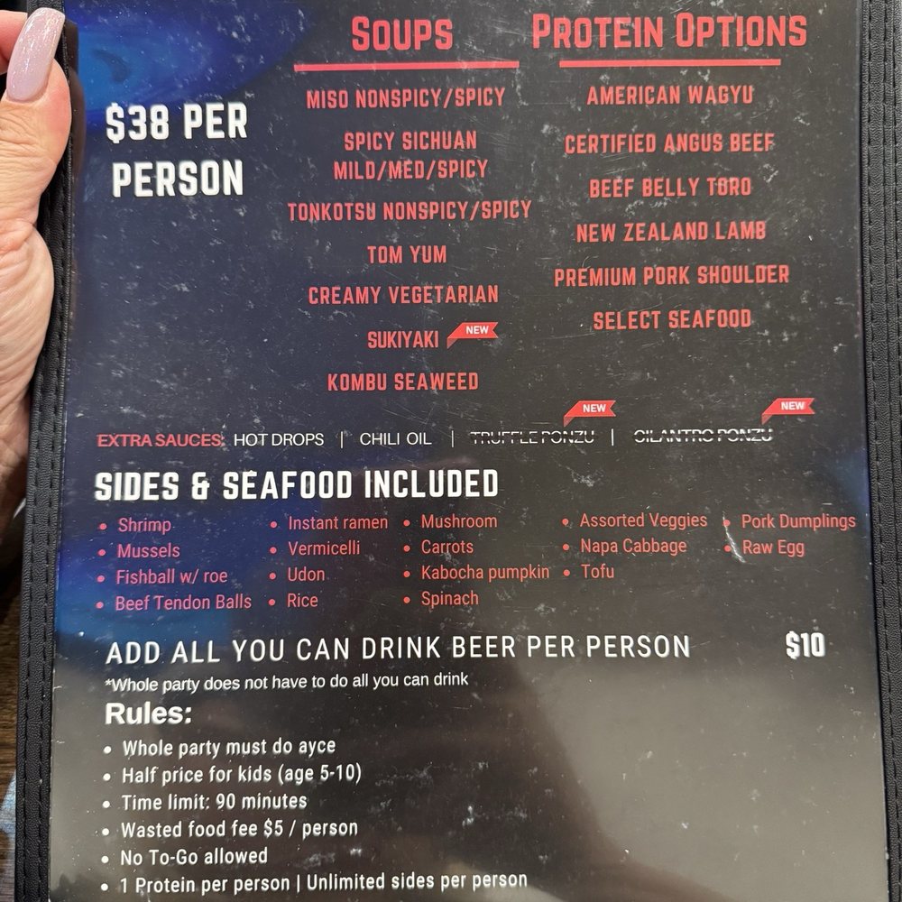Shabu Shack - The menu - Japanese Near Me - Elk Grove, California