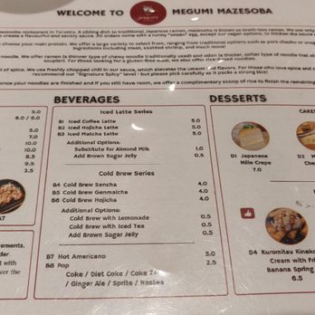 Megumi Mazesoba - Menu - Japanese Near Me - Toronto, Ontario Megumi Mazesoba - Menu - Japanese Near Me - Toronto, Ontario