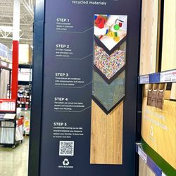 Floor & Decor - Recycling and reusing post-consumer product is definitely a start to reducing waste.