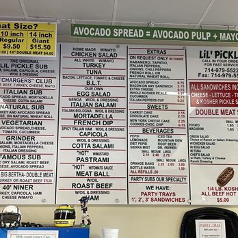 Lil' Pickle USA - Updated menu February 2024 - Sandwiches Near Me - Costa Mesa, California Lil' Pickle USA - Updated menu February 2024 - Sandwiches Near Me - Costa Mesa, California
