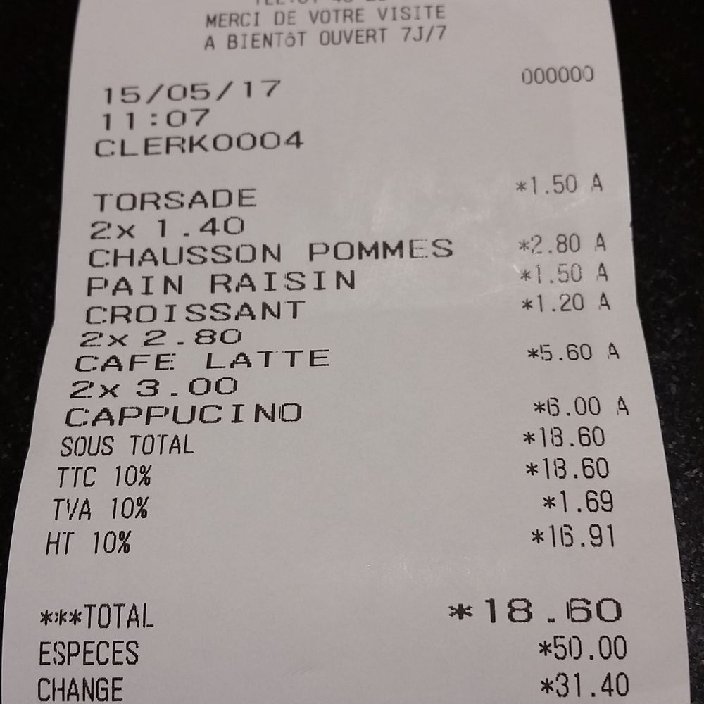 Rivoli Caffé - bill - Fast Food Near Me - Paris, 75 Rivoli Caffé - bill - Fast Food Near Me - Paris, 75