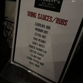 Everett's - Menu - American Near Me - Omaha, Nebraska