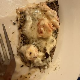Redfish with creamy shrimp sauce. Redfish with creamy shrimp sauce.