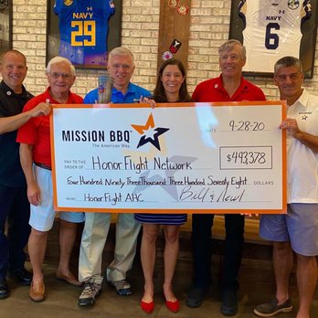 Mission BBQ - Mission BBQ donated $493,378.00 to Honor Flight. They are great partners in helping veterans and First Responders. - Barbeque Near Me - Lady Lake, Florida Mission BBQ - Mission BBQ donated $493,378.00 to Honor Flight. They are great partners in helping veterans and First Responders. - Barbeque Near Me - Lady Lake, Florida