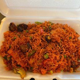 a take out container of food a take out container of food