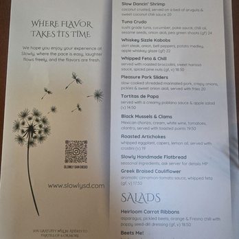 Slowly Restaurant & Lounge - Menu 3/2026 - Mediterranean Near Me - San Diego, California Slowly Restaurant & Lounge - Menu 3/2026 - Mediterranean Near Me - San Diego, California