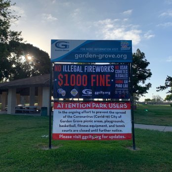 Garden Grove Park - Plenty of communication COVID-19 in progress - Dog Parks Near Me - Garden Grove, California