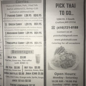 Pick Thai - Menu - Thai Near Me - Lanham, Maryland Pick Thai - Menu - Thai Near Me - Lanham, Maryland