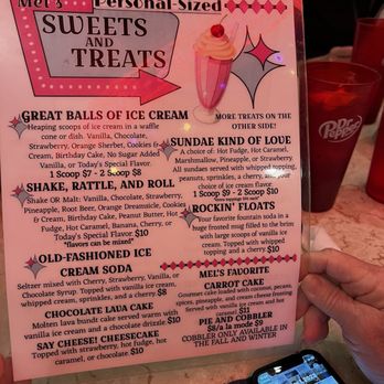 Mel's Hard Luck Diner - Sweets & treats menu - Diners Near Me - Branson, Missouri Mel's Hard Luck Diner - Sweets & treats menu - Diners Near Me - Branson, Missouri