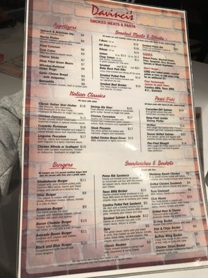 Menu photo 2 Davinci's Italian Restaurant Sturgis, MI Menu photo 2 Davinci's Italian Restaurant Sturgis, MI