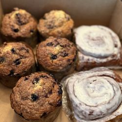 Tony's Off Third - Blueberry muffins and cinnamon rolls