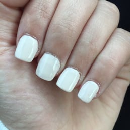 Horrible job. Cuticles look ridiculous and the paint job was so rushed and looks so sloppy. Horrible job. Cuticles look ridiculous and the paint job was so rushed and looks so sloppy.
