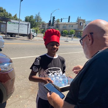 Jay's Southern Cafe - Opening day serving water to the waiting crowd - Southern Near Me - Alpine, California