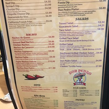 Don Pedro Grill - Menu - Mexican Near Me - Republic, Missouri