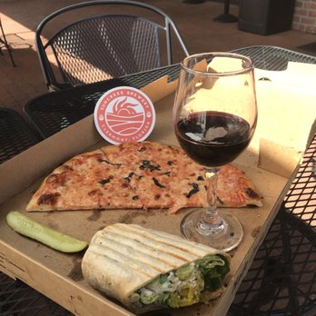 Suncreek Brewery - Cheese pizza, wine, and Greek wrap minus olives. - Brewpubs Near Me - Clermont, Florida Suncreek Brewery - Cheese pizza, wine, and Greek wrap minus olives. - Brewpubs Near Me - Clermont, Florida