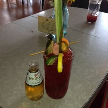 Short Stack Eatery - Bloody Mary comes with a little Miller High Life - Breakfast & Brunch Near Me - Madison, Wisconsin Short Stack Eatery - Bloody Mary comes with a little Miller High Life - Breakfast & Brunch Near Me - Madison, Wisconsin