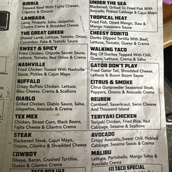 Say Taco - Menu - Mexican Near Me - Ocala, Florida