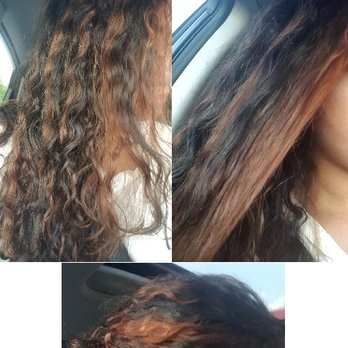 Monet Salon - "Balayage" (on my natural curls) with faded toner 2.5 weeks later looks more like highlights. Chunk in the front looks awful pulled back - Hair Extensions Near Me - Centreville, Virginia Monet Salon - "Balayage" (on my natural curls) with faded toner 2.5 weeks later looks more like highlights. Chunk in the front looks awful pulled back - Hair Extensions Near Me - Centreville, Virginia