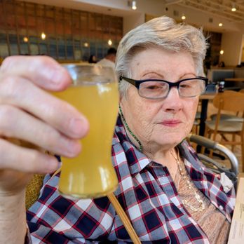 Broken Yolk Cafe - Moms Mimosa Cheers To Her 85 Years Young :D - Breakfast & Brunch Near Me - Irvine, California