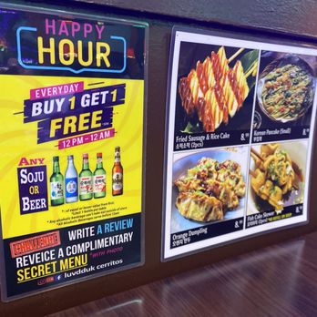 Luv Dduk - Happy hour menu - Korean Near Me - Cerritos, California Luv Dduk - Happy hour menu - Korean Near Me - Cerritos, California