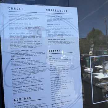 Secret Congee - Menu - Asian Fusion Near Me - Seattle, Washington